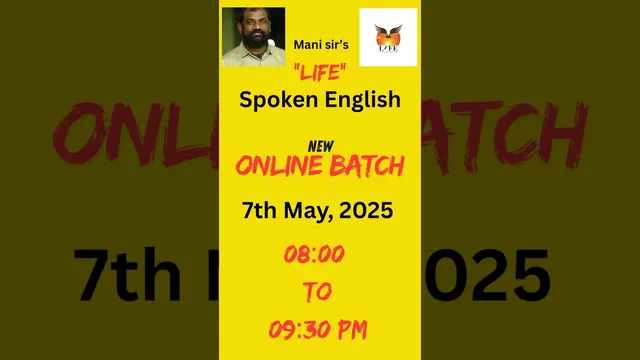 Mani Sir teaching: New online batch: 7 May 2025
